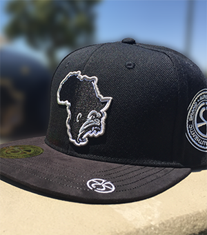 Africa map outline snapback hat